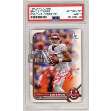 Bryce Young 2022 Bowman University 1st Autograph Rookie Card #4 PSA/DNA (Streaky Auto)