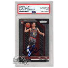 Trae Young 2018-19 Panini Prizm Autograph RC Card #78 PSA/DNA