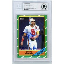 Steve Young 1986 Topps SBMVP Autographed Auto #374 - BAS
