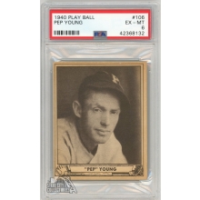 Pep Young 1940 Play Ball Baseball Card #106 PSA 6 EX-MT