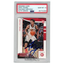 Trae Young 2018-19 Panini Chronicles Rookies & Stars Autograph RC Card #631 PSA/DNA 10