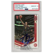Trae Young 2018-19 Panini Chronicles Donruss Elite Autograph RC Card #272 PSA/DNA 10