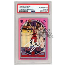 Trae Young 2018-19 Panini Chronicles Marquee Pink Autograph RC Card #247 PSA/DNA (White)