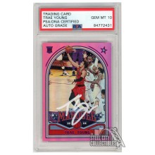 Trae Young 2018-19 Panini Chronicles Marquee Pink Autograph RC Card #247 PSA/DNA 10 (White)