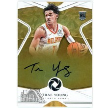 Trae Young 2018-19 Panini Opulence Rookie Autograph Card #118 13/99