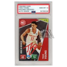 Trae Young 2018-19 Panini Adrenalyn XL Autograph RC Card #72 PSA/DNA 10 (Red)