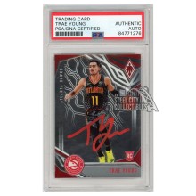 Trae Young 2018-19 Panini Chronicles Phoenix Autograph RC Card #597 PSA/DNA (Red)
