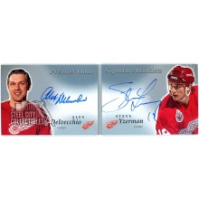 Yzerman & Delvecchio 2017-18 Upper Deck Premier Dual Auto Booklet Card 14/40