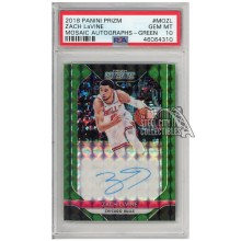 Zach LaVine 2018-19 Panini Mosaic Green Autograph Card #MO-ZL 4/5 PSA 10 GEM MINT