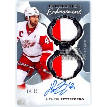 Henrik Zetterberg 2016-17 Upper Deck The Cup Dual Patch Autograph Card 14/15