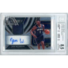 Zion Williamson 2019-20 Panini Select Rookie Patch Autograph Card BGS 8.5 Auto 9