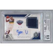 Zion Williamson 2019-20 Panini Limited Rookie Patch Auto Card BGS 8.5 Auto 9