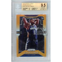 Zion Williamson 2019-20 Panini Prizm Orange Rookie Card #248 3/49 BGS 9.5