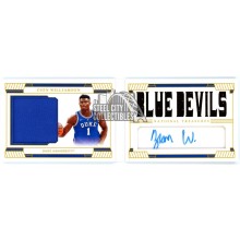 Zion Williamson 2019-20 Panini NT Rookie Booklet Dual Patch Auto Card #1 31/32