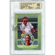 Natasha Zvereva 2020 Topps Transcendent Tennis VIP Green Card #48 /20 BGS 10