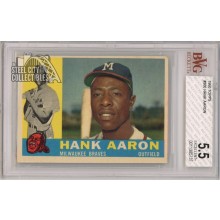 Hank Aaron 1960 Topps Card #300 BVG 5.5 Excellent+