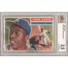 Hank Aaron 1956 Topps Card #31 BVG 2.5 Good-Very Good
