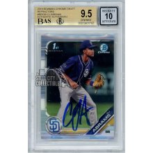 CJ Abrams 2019 Bowman Draft Chrome Refractor Autograph Card #BDC-85 BGS 9.5 BAS 10