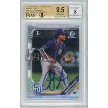 CJ Abrams 2019 Bowman Draft Chrome Refractor Autograph Card #BDC-85 BGS 9.5 BAS 8