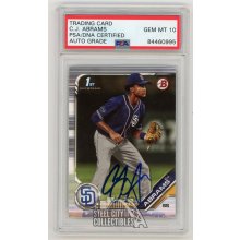 CJ Abrams 2019 Bowman Draft Autographed Card #BD-85 - PSA/DNA Gem MT 10