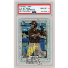 CJ Abrams 2020 Bowman Chrome Prospects Mega Box Autographed Card #BCP-62 - PSA/DNA 10