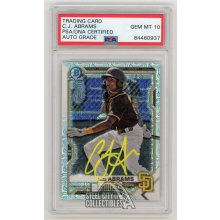 CJ Abrams 2021 Bowman Chrome Mega Box Autographed Card #BCP-14 - PSA/DNA Gem MT 10