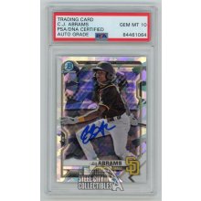 CJ Abrams 2021 Bowman Chrome Cracked Ice Autographed Card #BCP-14 - PSA/DNA Gem MT 10