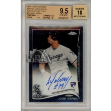 Jose Abreu 2014 Topps Chrome Black Refractor Autograph Rookie Card 46/100 BGS 9.5