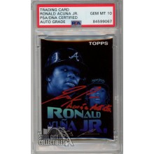 Ronald Acuna Jr 2021 Topps Project 70 Autograph "Acuna Matata" Card #4 PSA/DNA 10 (Red Ink)