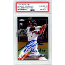 Ronald Acuna 2018 Topps Chrome Autograph Rookie Card "El Abusador" #193 PSA/DNA