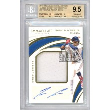 Ronald Acuna 2019 Panini Immaculate Autograph Jersey Card #JJ-RA 06/15 BGS 9.5
