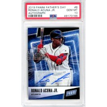 Ronald Acuna 2019 Panini Father's Day Autograph Card #8 2/2 PSA 10