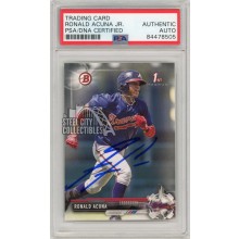 Ronald Acuna Jr 2017 Bowman 1st Prospect Rookie Autograph #BP127 PSA/DNA