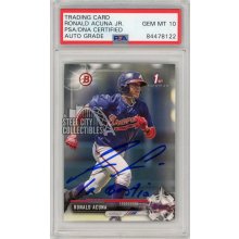 Ronald Acuna Jr 2017 Bowman 1st Prospect "La Bestia" Rookie Autograph #BP127 PSA/DNA 10