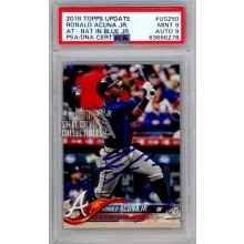 Ronald Acuna 2018 Topps Update Autograph Card #US250 PSA 9 PSA/DNA 9