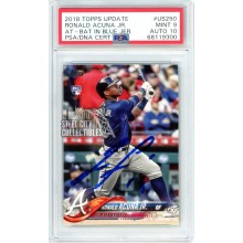 Ronald Acuna Jr 2018 Topps Update "13" Autograph Rookie Card #US250 PSA 9 PSA/DNA 10