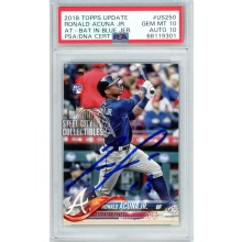 Ronald Acuna Jr 2018 Topps Update "13" Autograph Rookie Card #US250 PSA 10 PSA/DNA 10