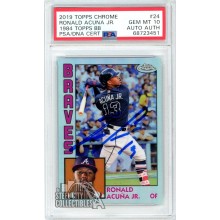Ronald Acuna 2019 Topps Chrome '84 "13" Autograph Refractor Card #84TC-24 PSA 10 PSA/DNA