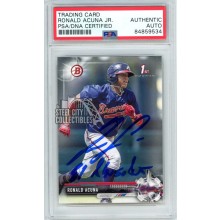 Ronald Acuna Jr 2017 Bowman 1st Autograph "El Abusador" RC Card #BP127 PSA/DNA