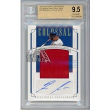Ronald Acuna 2019 Panini National Treasures Colossal Autograph Jersey Card #CS-RA 19/25 BGS 9.5