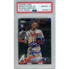 Ronald Acuna Jr 2018 Topps Chrome Update "El Abusador" RC Auto #HMT25 PSA/DNA 10