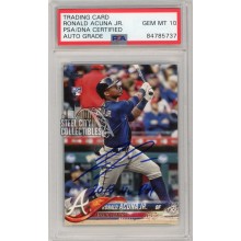 Ronald Acuna Jr 2018 Topps Update Autograph "2018 NL ROY" RC Card #US250 PSA/DNA 10