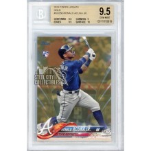 Ronald Acuna 2018 Topps Update Gold Rookie Card #US250 0182/2018 BGS 9.5 Gem Mint