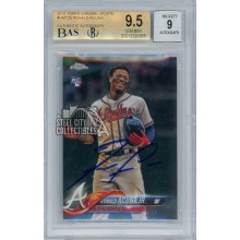 Ronald Acuna Jr 2018 Topps Chrome Update Autograph Rookie Card #HMT25 BGS 9.5 BAS 9