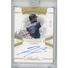 Ronald Acuna 2020 Panini Flawless Gold Autograph Card #MM-RA 02/10