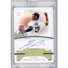 Ronald Acuna 2021 Panini Flawless Gold Autograph Card #FA-RAJ 4/5