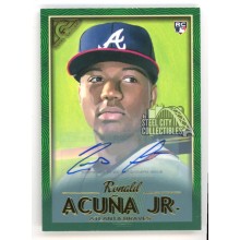 Ronald Acuna 2018 Topps Gallery Autograph Rookie Card #140 02/99