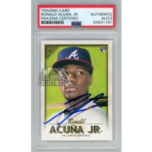 Ronald Acuna Jr 2018 Topps Gallery Autograph Rookie Card #140 PSA/DNA