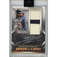 Ronald Acuna 2021 Topps Luminaries Autograph Patch Card #SLP-RA 02/20