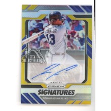 Ronald Acuna 2020 Panini Prizm Signatures Gold Autograph Card #S-RA 09/10
